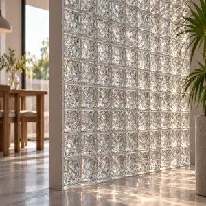 Clear Rock Half Glass Brick — product view 1